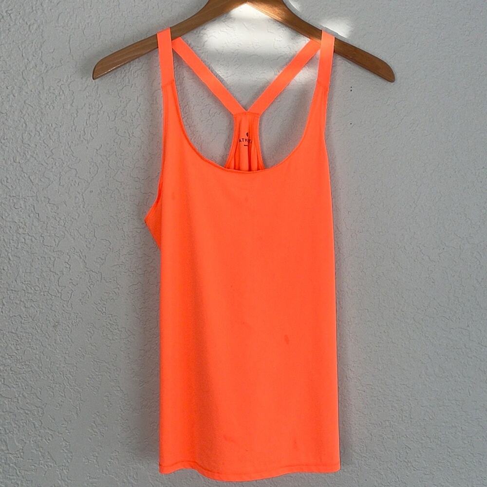 Athleta Rally Up Racerback Tank Top Bright Orange Summer Athletic Athleisure